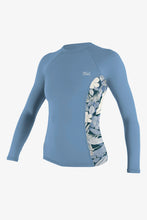 O'Neill Womens Side Print LS Rash Guard Denim