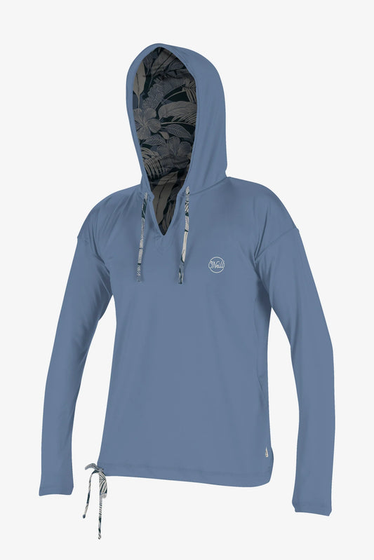 O'Neill WMS Print L/S Hoodie Denim