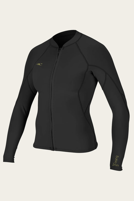 O'Neill Womens Bahia 1/.5 Full Zip Jacket Glide Black