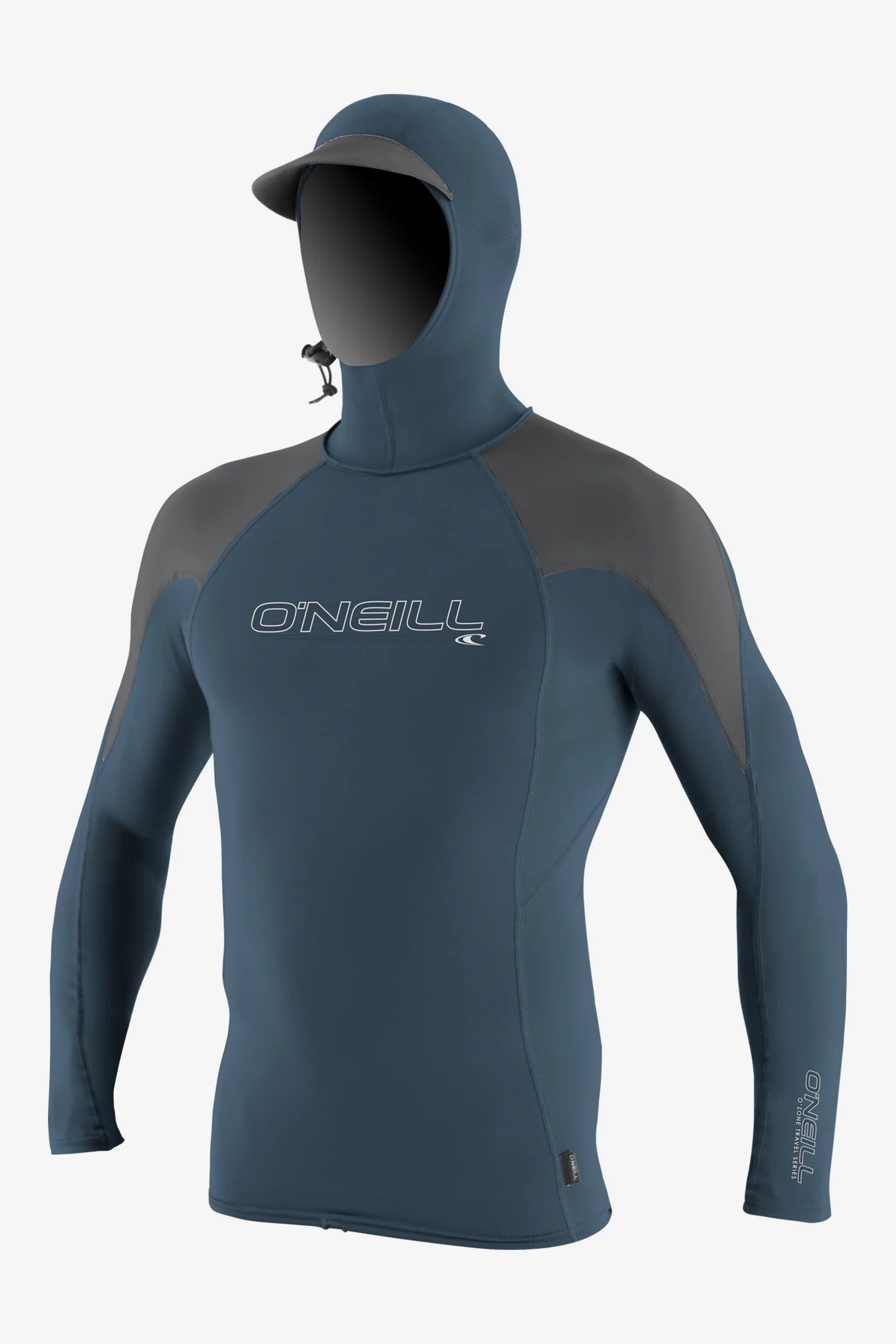 O'Neill Premium O'Zone L/S Rash Guard W/Hood Blue/Smoke