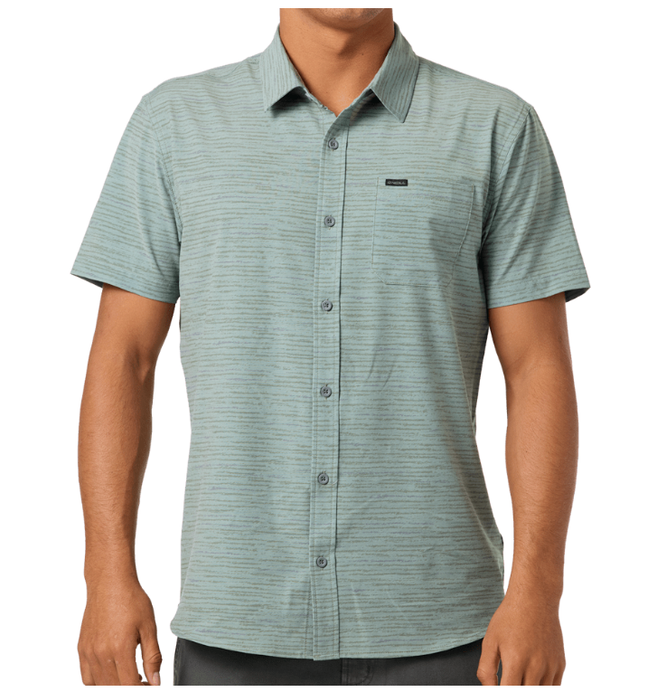 O'NEILL TRVLR UPF TRAVERSE STRIPE STANDARD SS WOVEN SHIRT