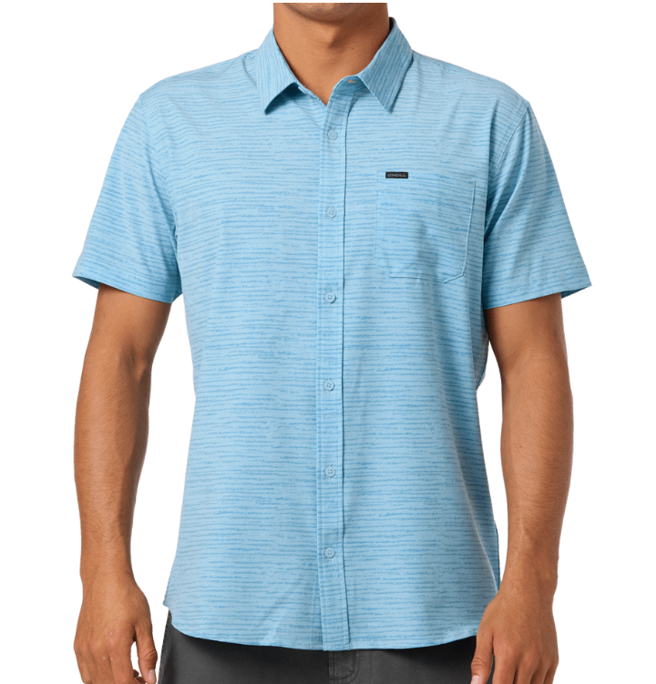 O'NEILL TRVLR UPF TRAVERSE STRIPE STANDARD SS WOVEN SHIRT