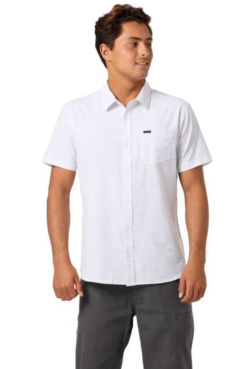 O'NEILL TRVLR UPF TRAVERSE STRIPE STANDARD SS WOVEN SHIRT