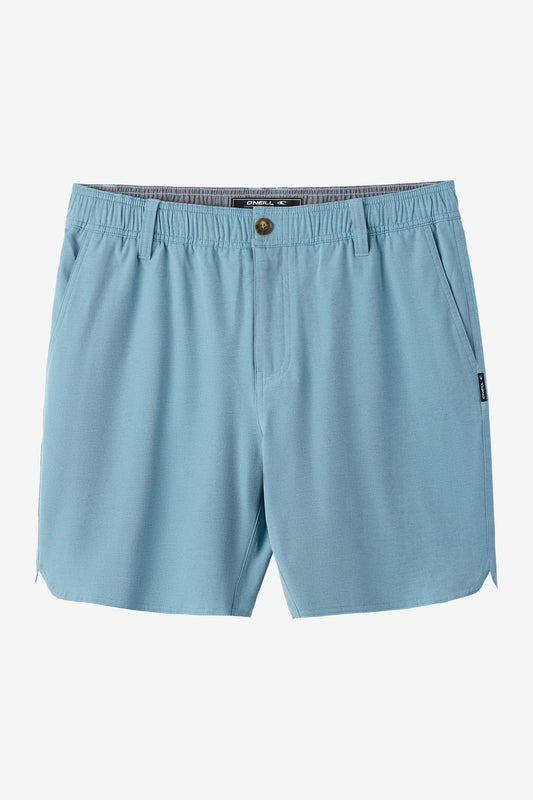 O'Neill Reserve Light Check Scallop 18" Hybrid Shorts - Indigo